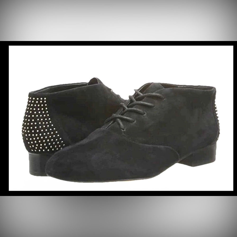 Rebecca Minkoff  Womens Black Suede Paige Too Ankle Boots Size 7.5